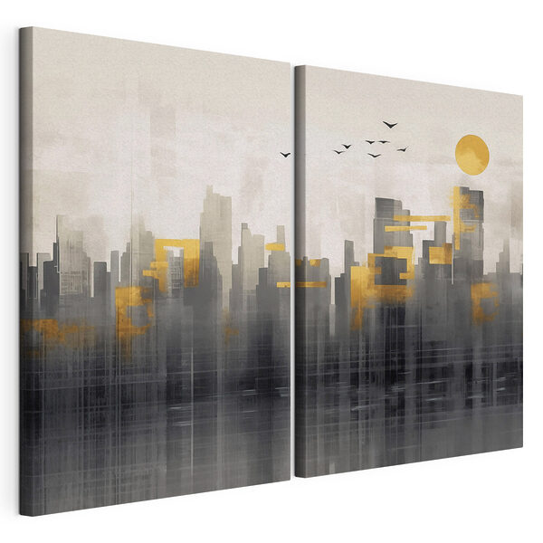 Painting of a city Painting of a city