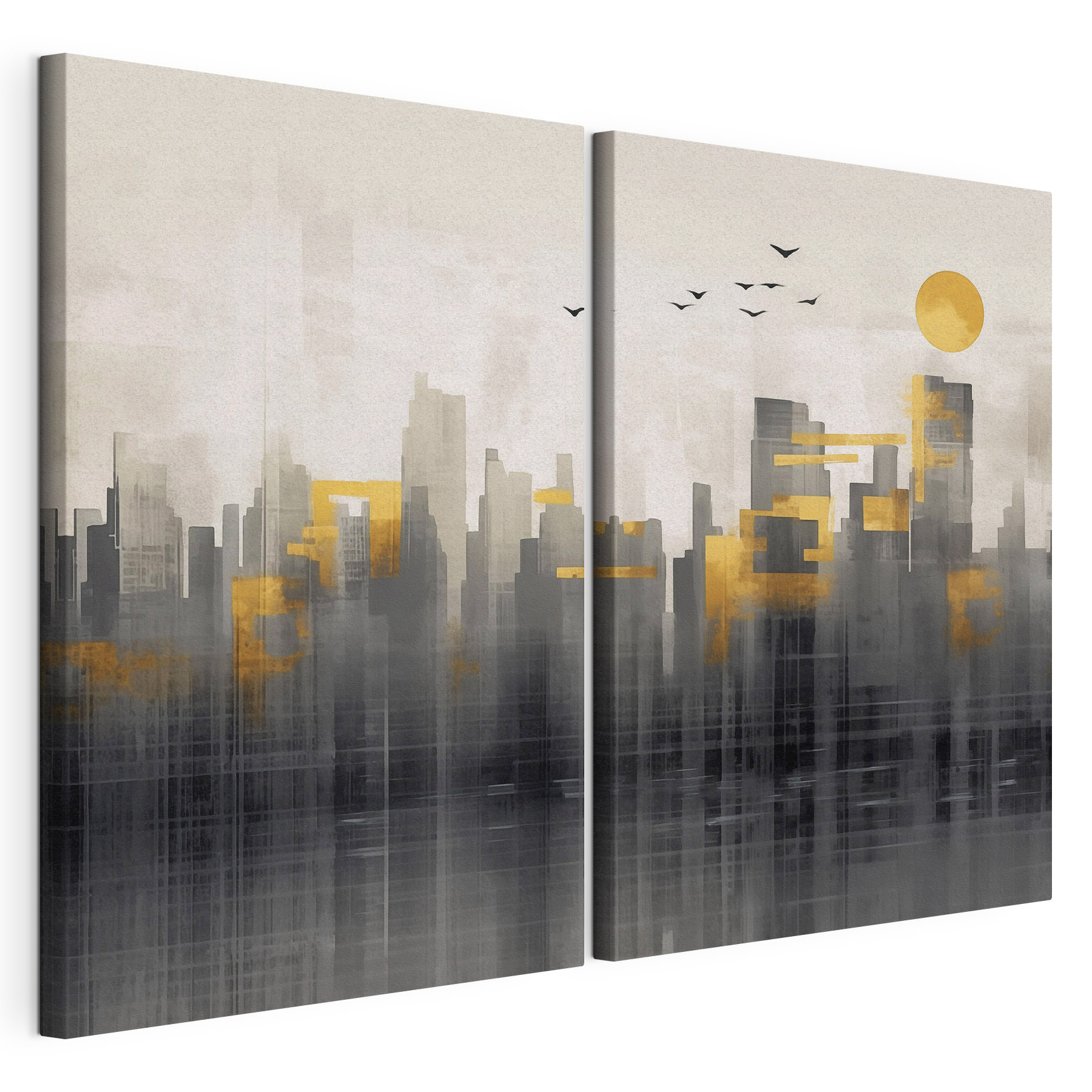 Painting of a city Painting of a city