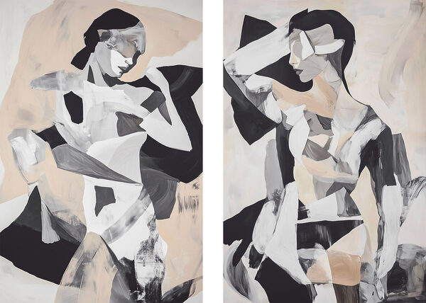 Two images of a woman Two images of a woman