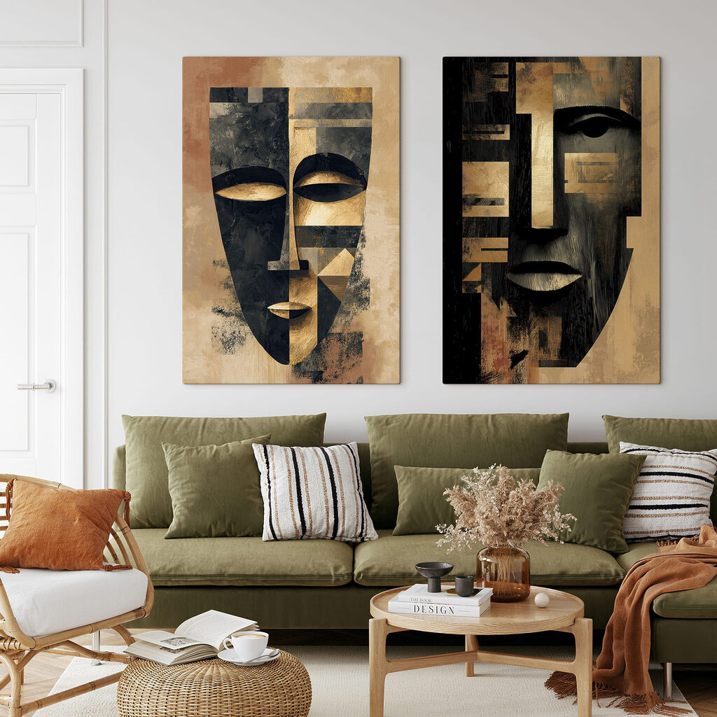 Collage of two masks Collage of two masks