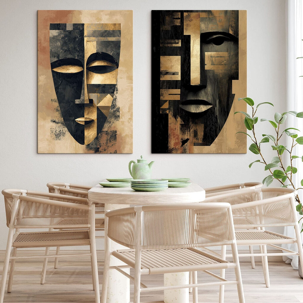 Collage of two masks Collage of two masks