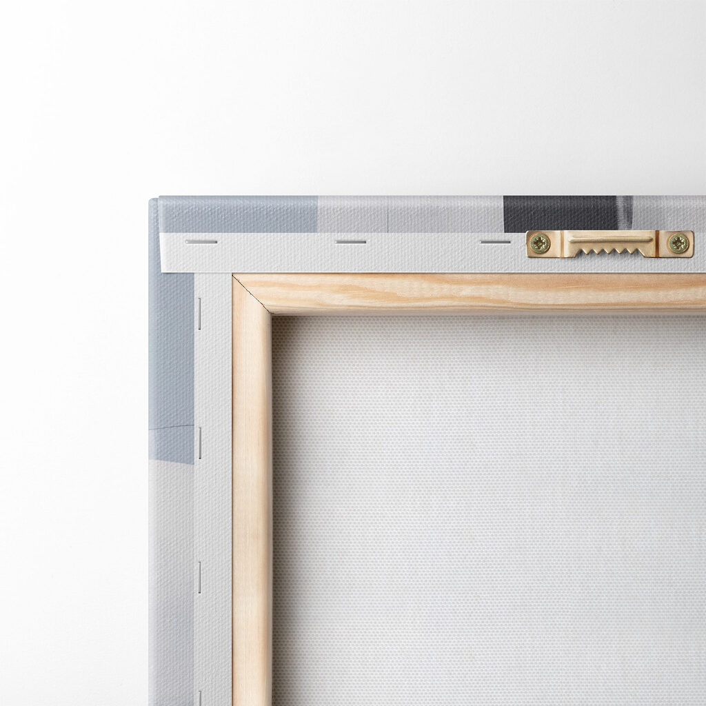 Painting of a grey and black art Painting of a grey and black art