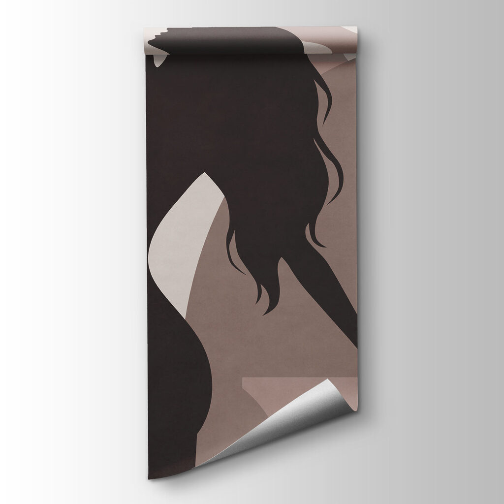 Elegant silhouettes in a serene landscape Elegant silhouettes in a serene landscape