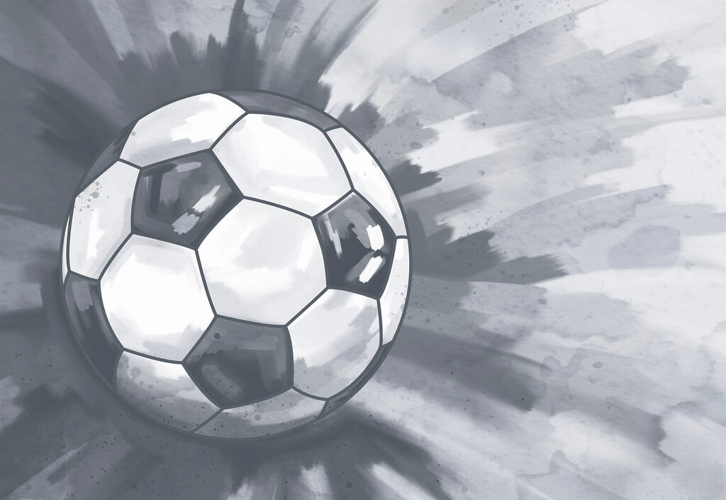 Football ball in the air