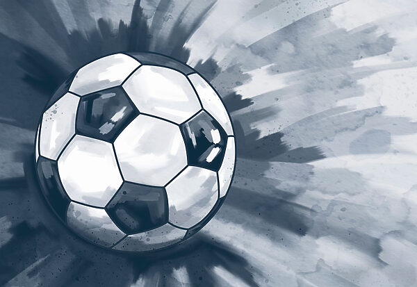 Football ball in the air