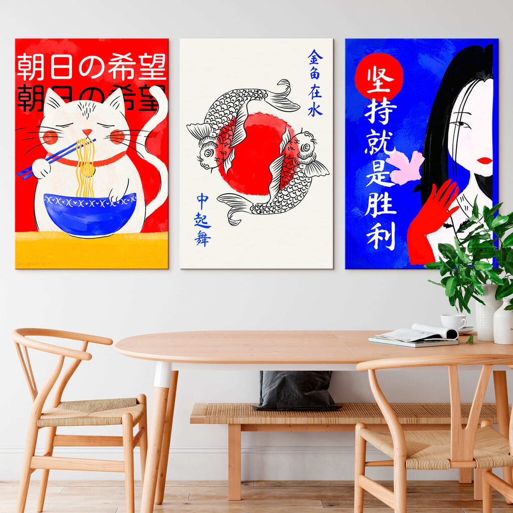 Collage of images of fish and a cup Collage of images of fish and a cup