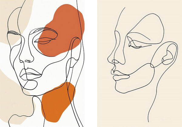 Drawing of a woman's face Drawing of a woman's face