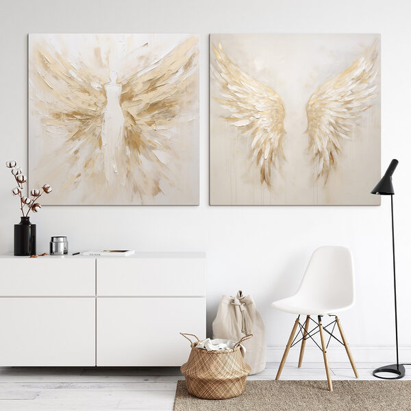 Celestial wings embracing serenity Celestial wings embracing serenity
