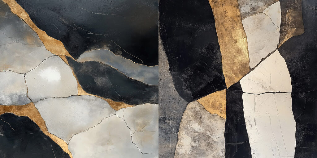 Abstract elegance in contrasting tones Abstract elegance in contrasting tones