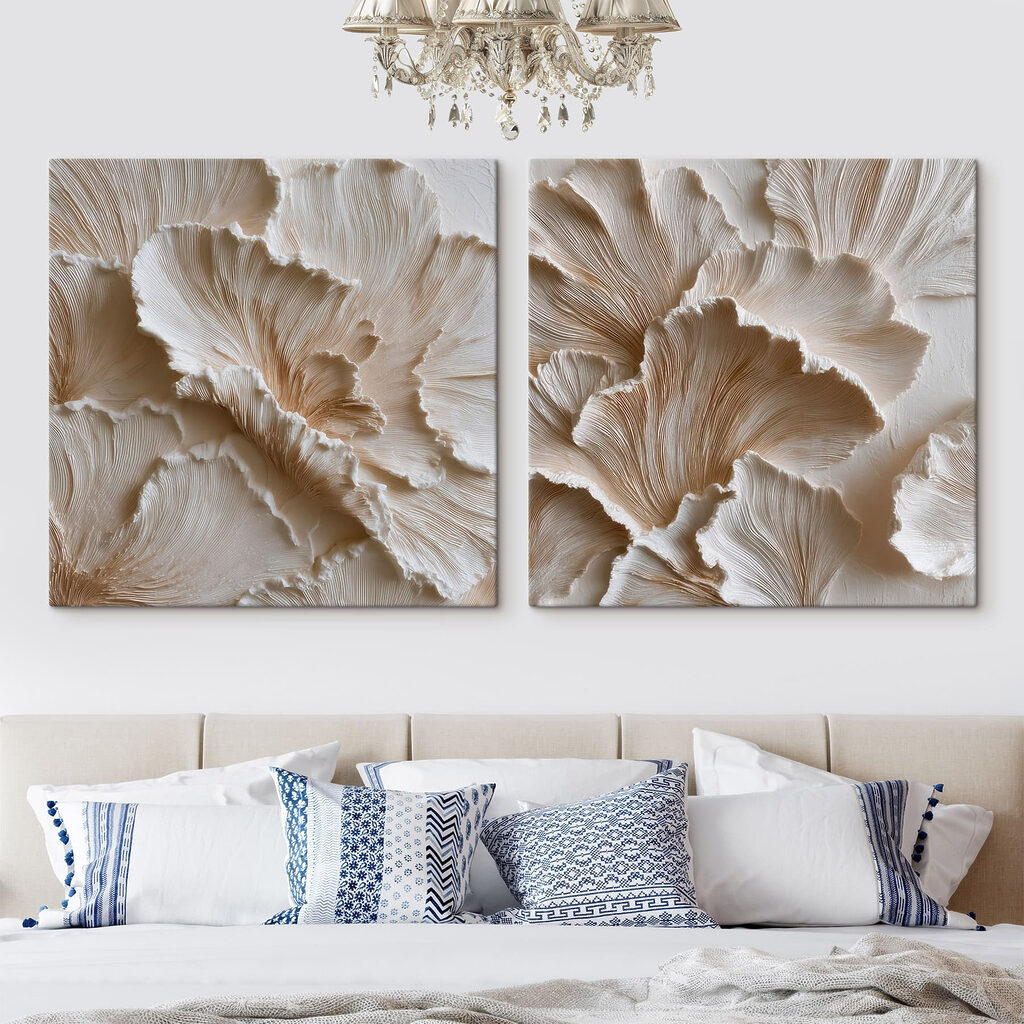 Intricate layers of cream-colored textures Intricate layers of cream-colored textures