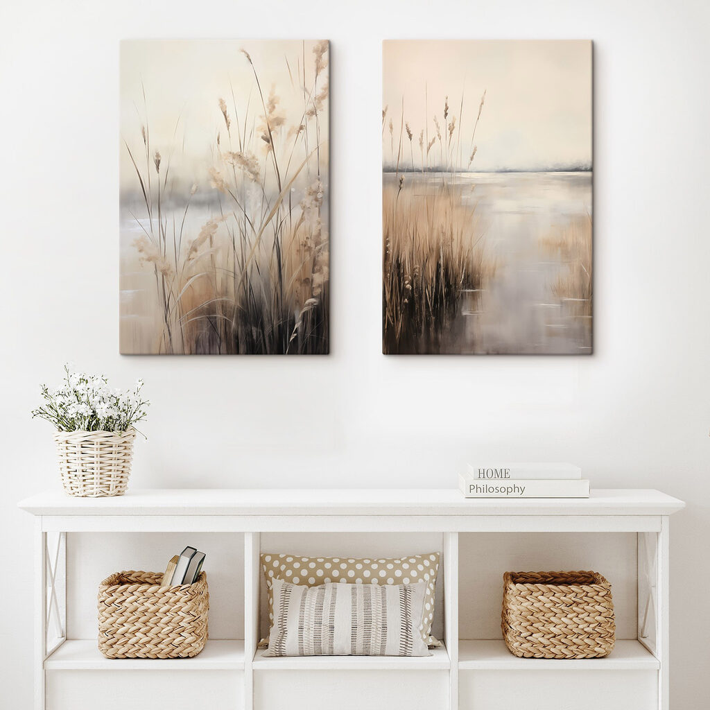 Painting of a marshy area Painting of a marshy area