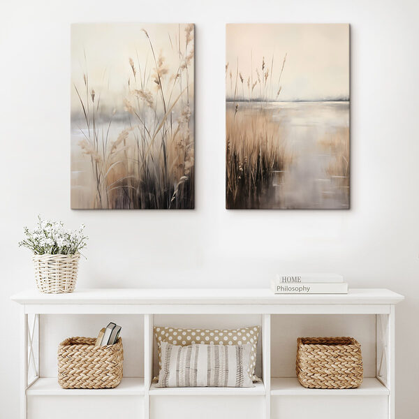 Painting of a marshy area Painting of a marshy area