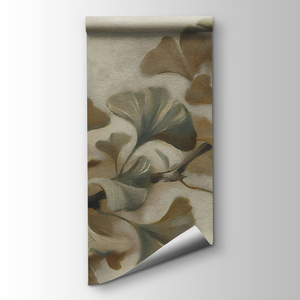 Painting of a branch with leaves Painting of a branch with leaves