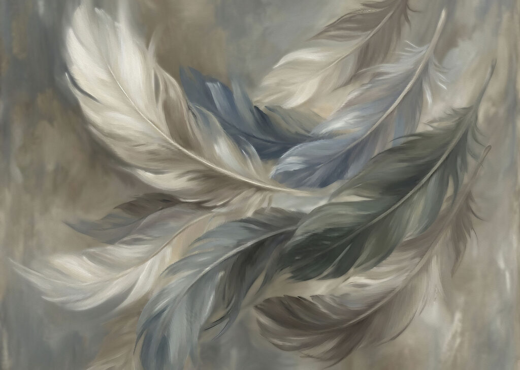 Soft feathers in gentle motion Soft feathers in gentle motion