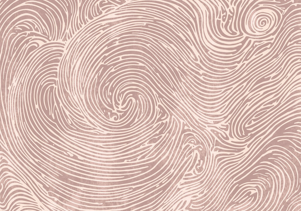 Swirling lines create visual rhythm Swirling lines create visual rhythm