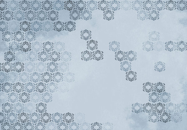 Blue background with black and white patterns Blue background with black and white patterns
