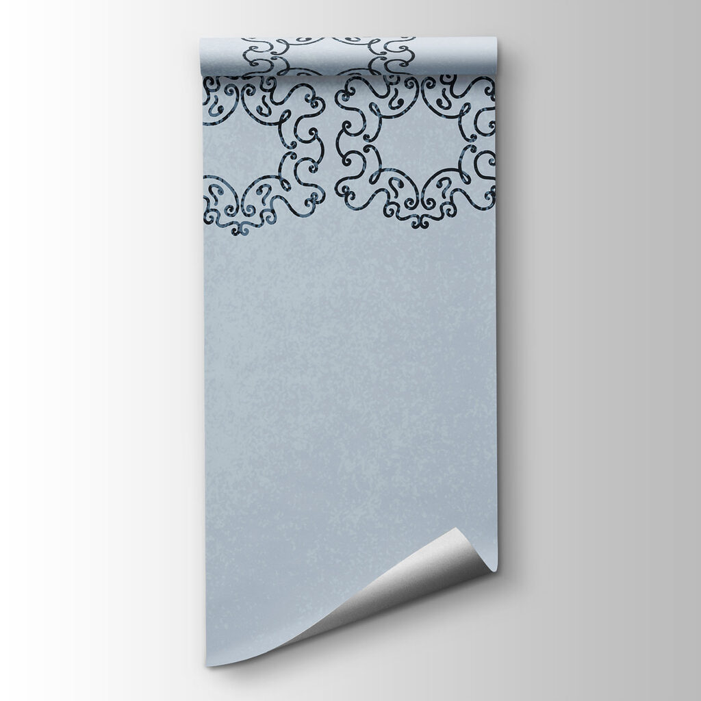 Blue background with black and white patterns Blue background with black and white patterns