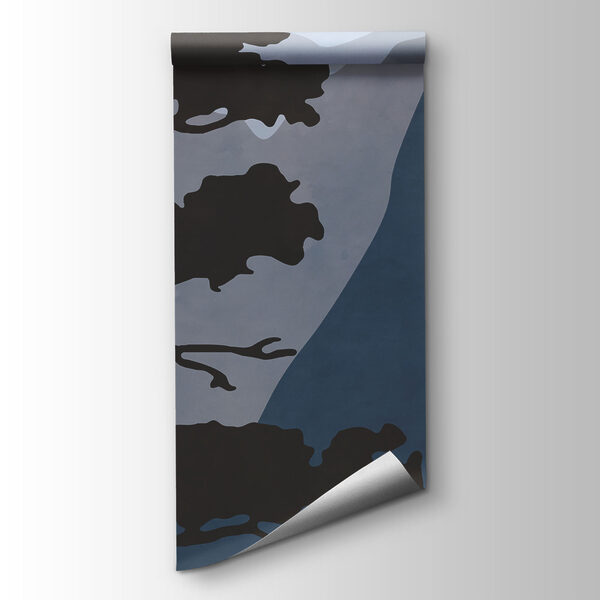 Painting of mountains and trees
