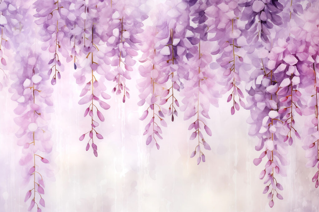 Soft lavender blossoms hanging gracefully Soft lavender blossoms hanging gracefully