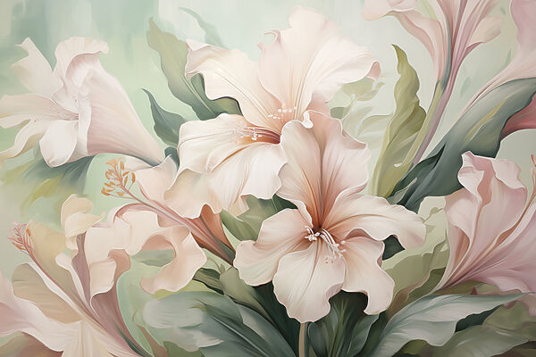Delicate blooms in soft hues