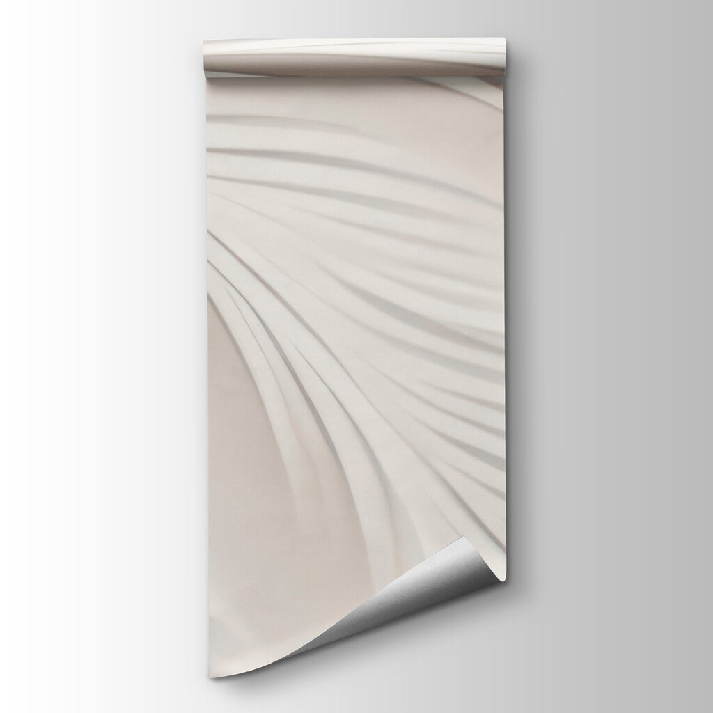 White feather pattern on a white surface