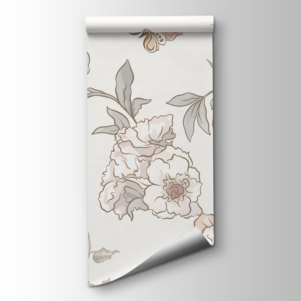 Floral scene with colorful birds Floral scene with colorful birds