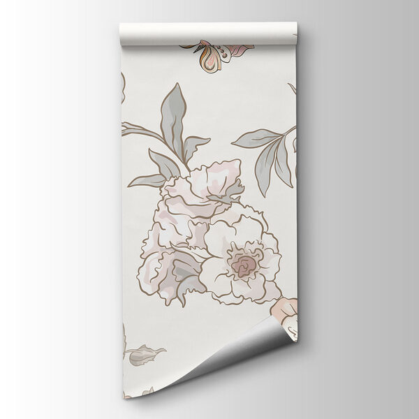 Floral scene with colorful birds Floral scene with colorful birds