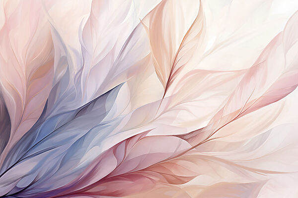 Soft flowing leaves in pastel colors