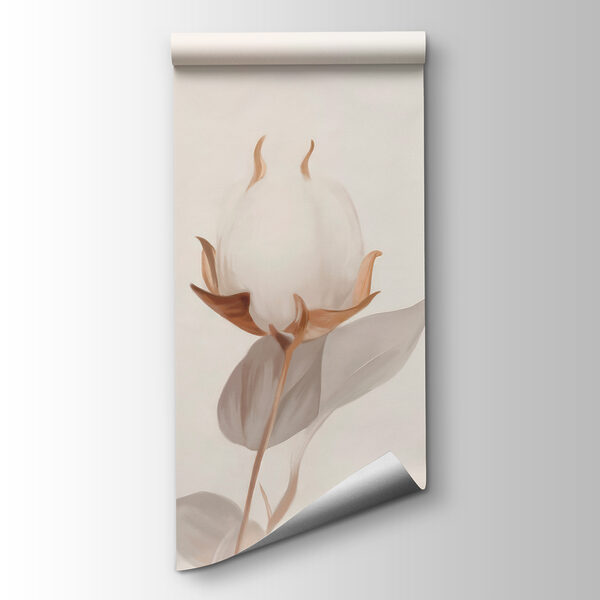 Delicate cotton blooms in soft tones