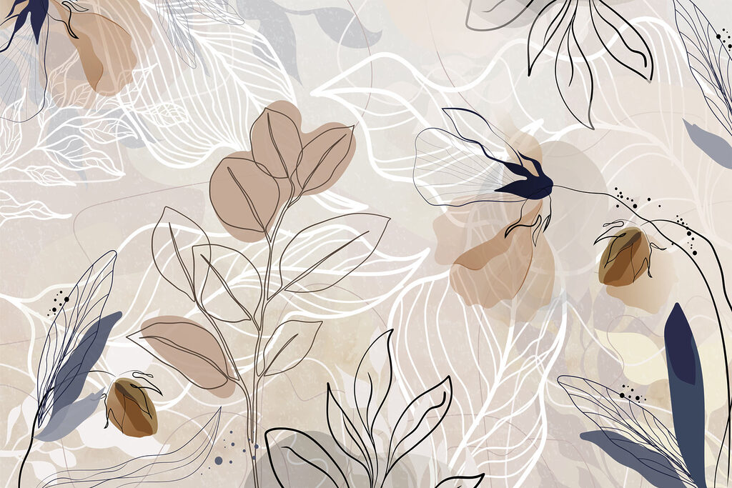 Delicate floral patterns in soft hues