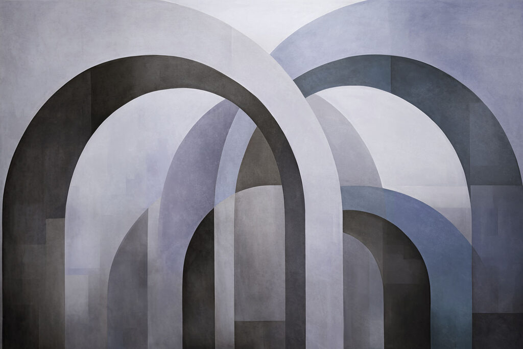 Painting of a group of arches Painting of a group of arches