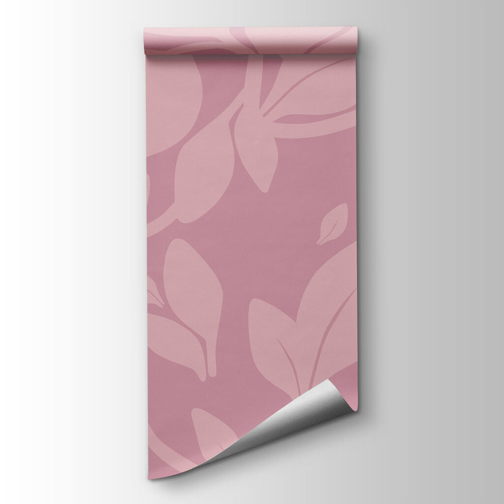 Pink pattern with leaves Pink pattern with leaves