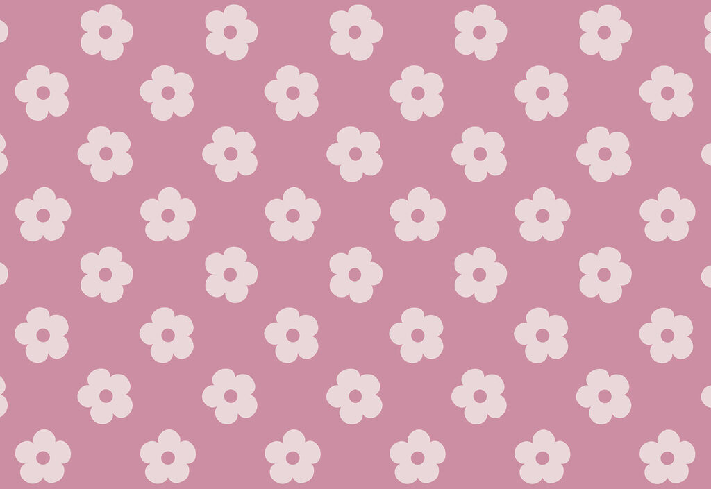 Pink and white flower pattern