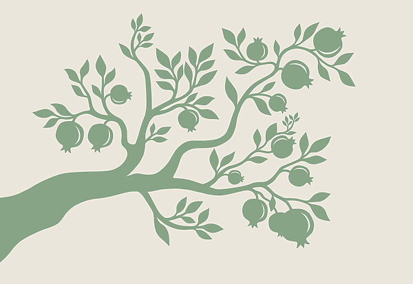 Tree with leaves and fruits Tree with leaves and fruits