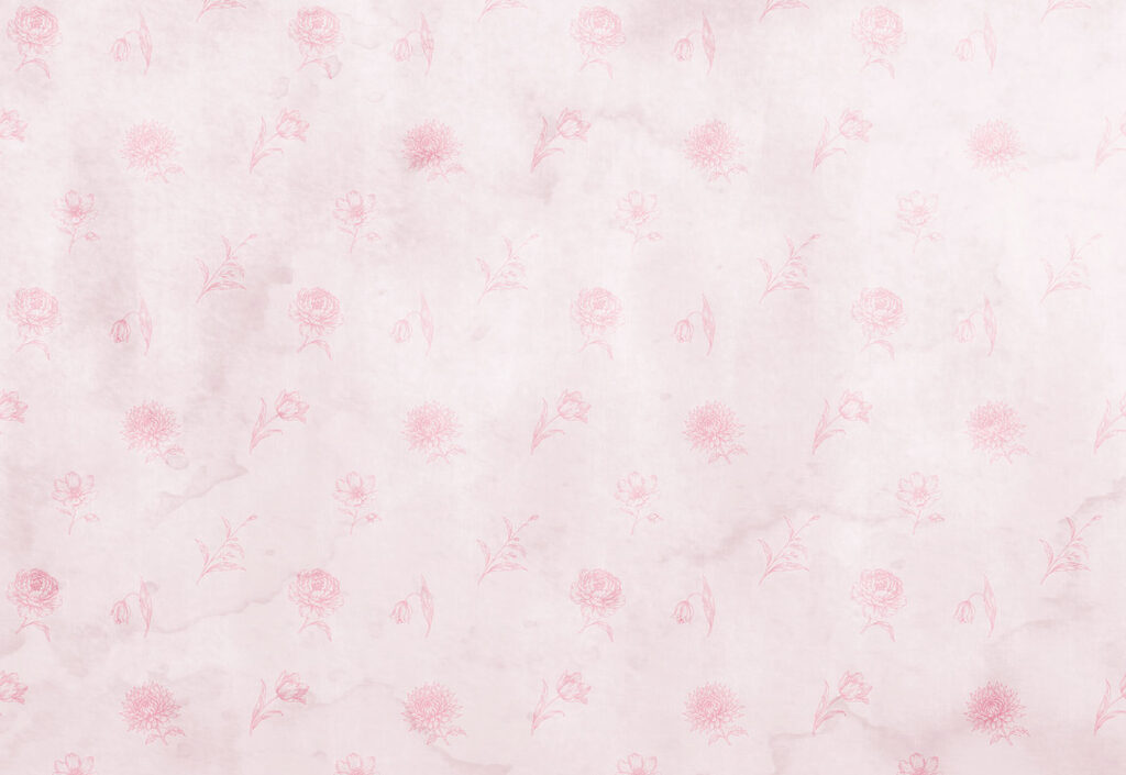 Pink flower pattern on a white surface Pink flower pattern on a white surface