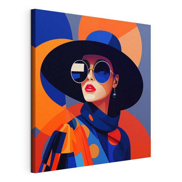 Woman wearing a hat and sunglasses Woman wearing a hat and sunglasses