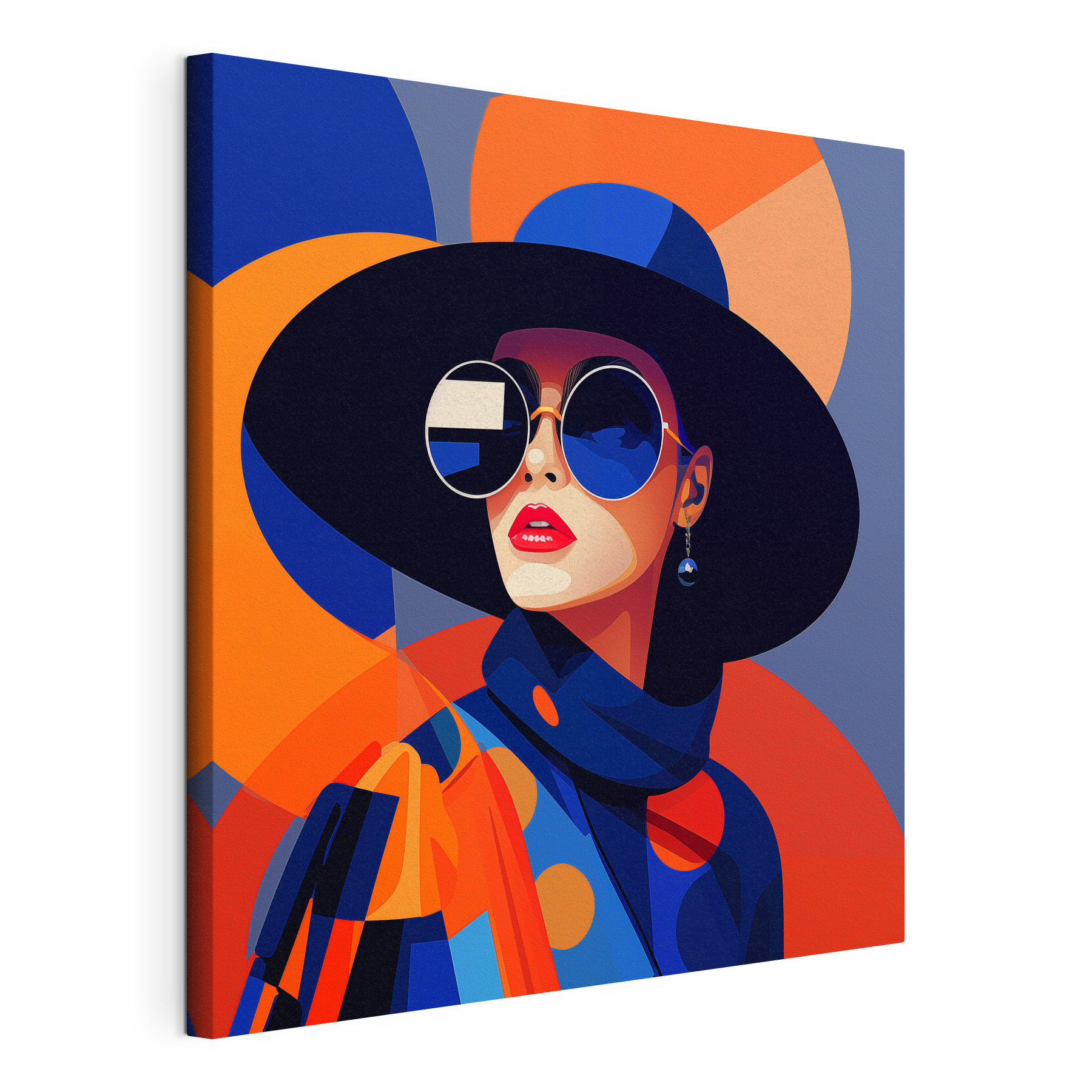 Woman wearing a hat and sunglasses Woman wearing a hat and sunglasses
