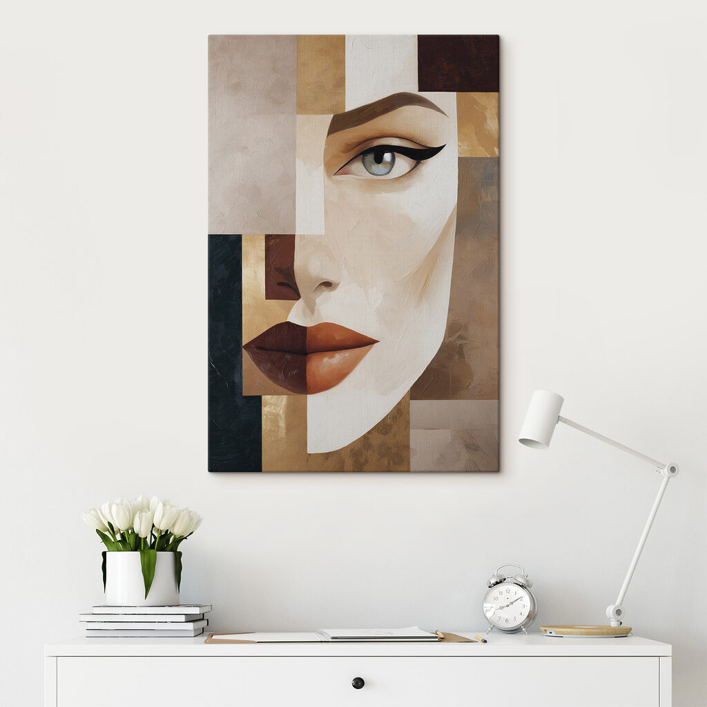 Painting of a woman's face
