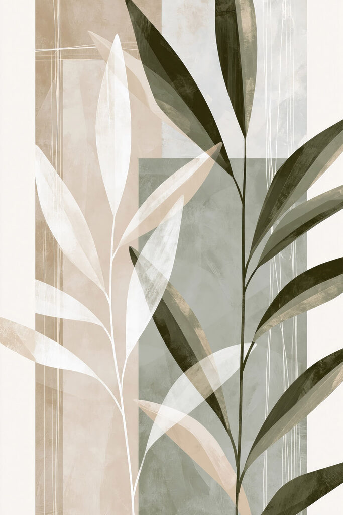 Nature-inspired abstract botanical design