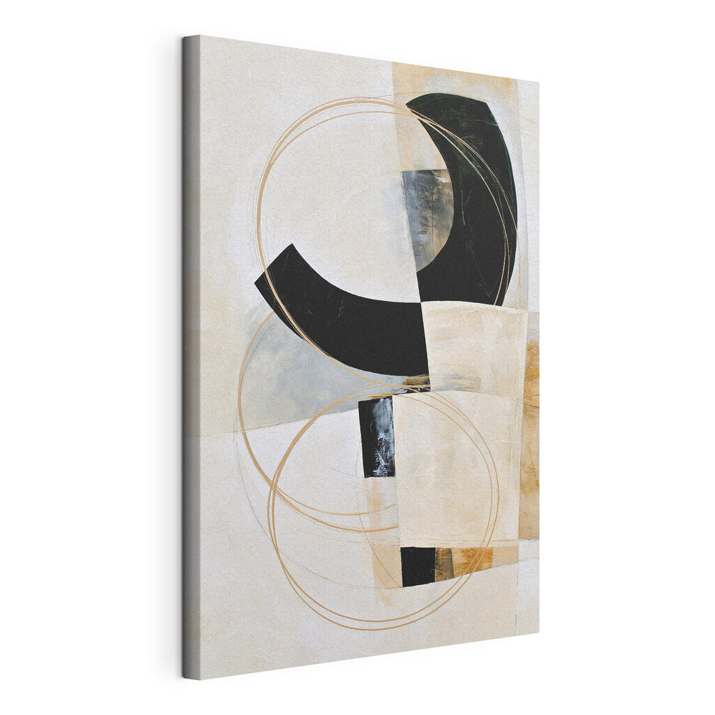 Painting of a black and white art