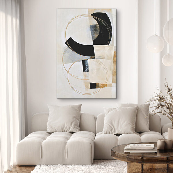 Painting of a black and white art