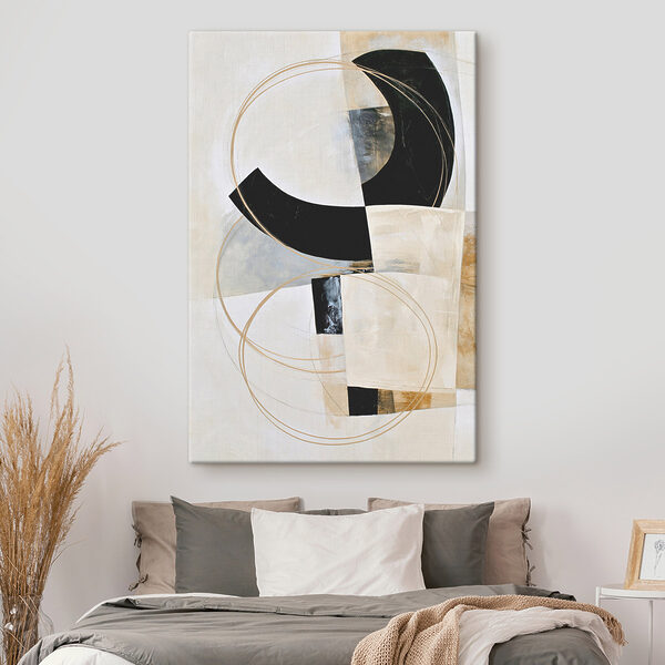 Painting of a black and white art