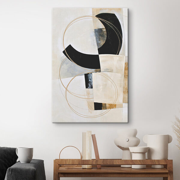Painting of a black and white art