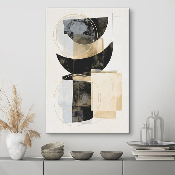 Painting of a group of circles and a circle Painting of a group of circles and a circle