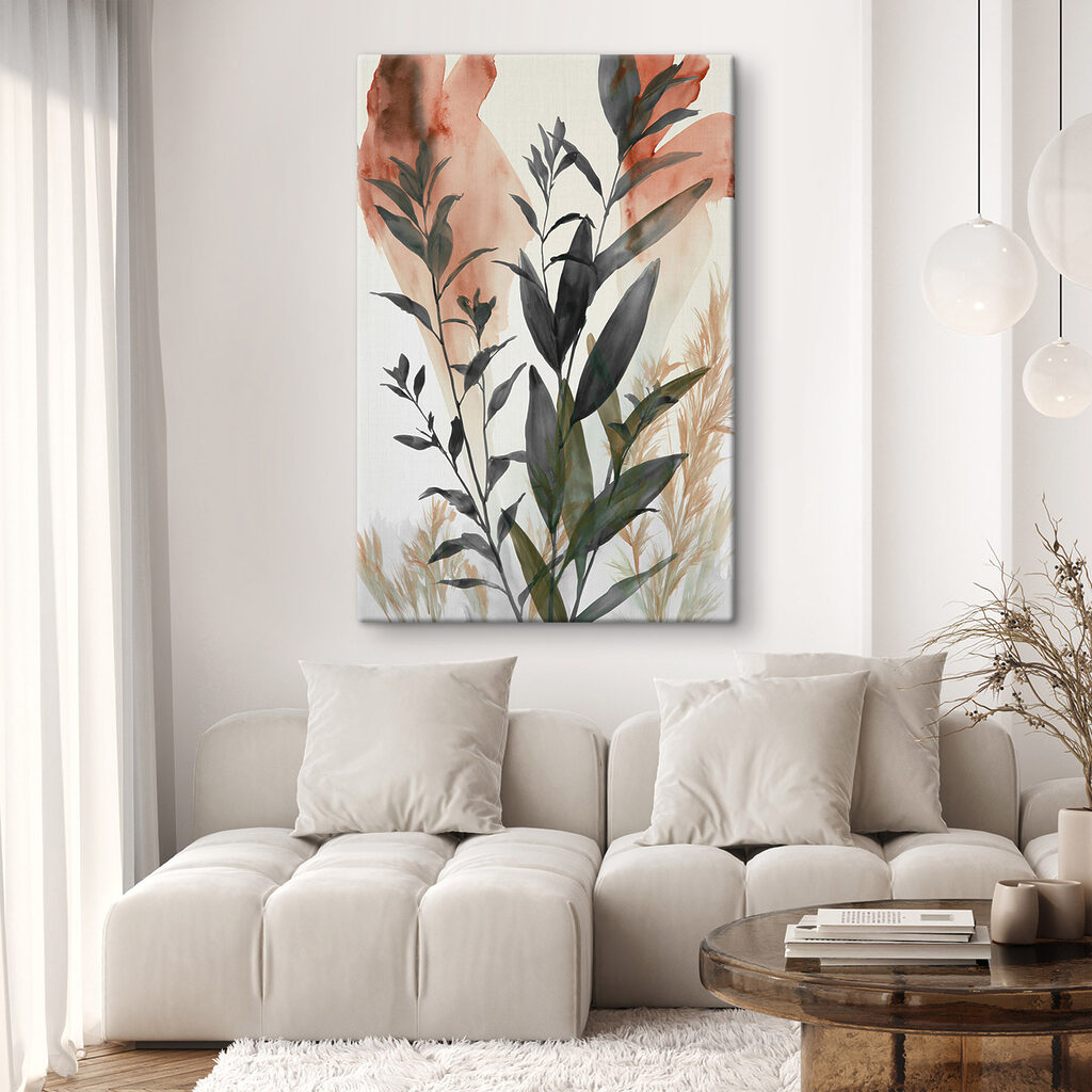 Painting of leaves and plants