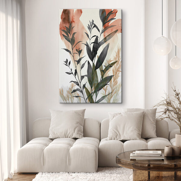 Painting of leaves and plants