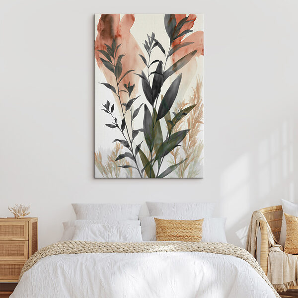 Painting of leaves and plants