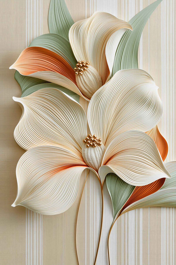 Beautiful floral design with soft colors