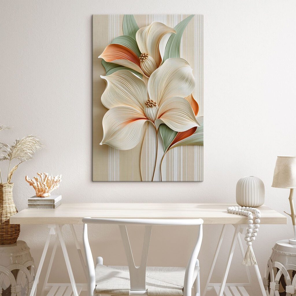 Beautiful floral design with soft colors
