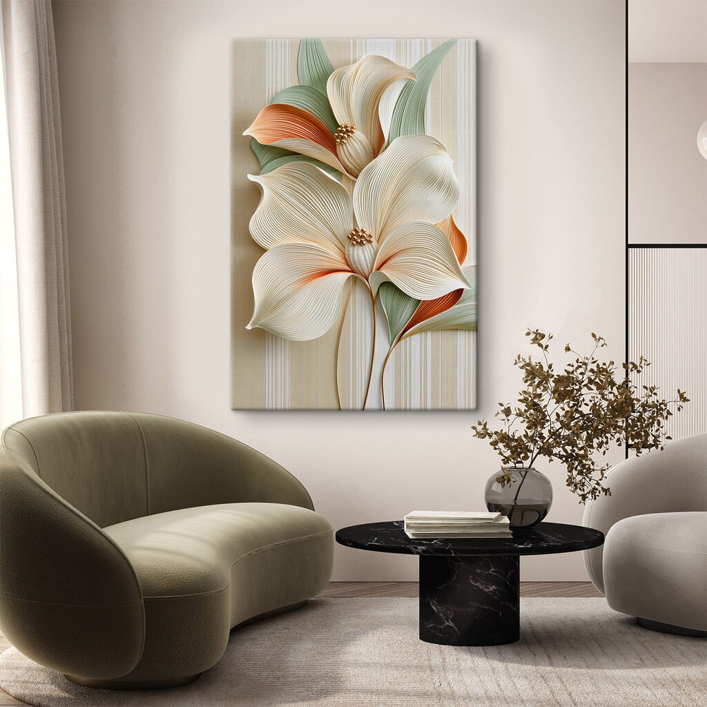Beautiful floral design with soft colors